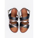 Sergio Leone s black sandals with silver straps | Shoptok.si