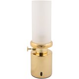 Leitmotiv LED stolna lampa s mogućnosti zatamnjivanja u zlatnoj boji s metalnim sjenilom/sa staklenim sjenilom (visina 29,5 cm) Camp – | shoptok.hr