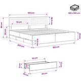  Bed Frame with Storage and Headboard Artisan Oak 180 x 200 cm | shoptok.hr