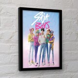 KPop Demon Hunters Uokvirena slika Saja Boys - grupni portret, 30 x 40 cm | shoptok.hr