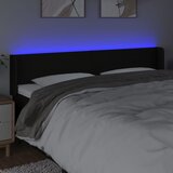  LED uzglavlje crno 203x16x78/88 cm od tkanine | shoptok.hr