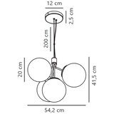 Nordlux visilica na sajli IVONA 4xE27/28W/230V zlatna | Eponuda.com