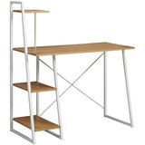 MID.YOU PISALNA MIZA kovina, leseni material bela, barve hrasta | Shoptok.si