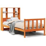 vidaXL Krevet s regalom za knjige bez madraca 90 x 190 cm od borovine | shoptok.hr