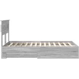  Krevetna konstrukcija s ladicama Siva Sonoma 135 x 190 cm | shoptok.hr