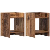 Stalak za biljke s policom 2 pcs Staro drvo 30 x 30 x 40 cm | shoptok.hr