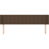  Vzglavje z ušesi temno rjavo 163x16x78/88 cm blago, (20951919) | Shoptok.si
