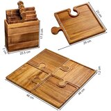 Smania PuzzleTray&amp;trade; set drvenih poslužavnika u obliku puzli PuzzleTray&amp;trade; Slike