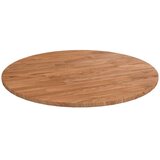 vidaXL Okrogla mizna plošča svetlo rjava Ø50x1,5 cm trdna hrastovina | Shoptok.si