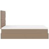 vidaXL Otomanski posteljni okvir z vzmetnico kapučino 120x200 cm, (21611407) | Shoptok.si