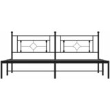  Metalni okvir za krevet s uzglavljem crni 193x203 cm | shoptok.hr