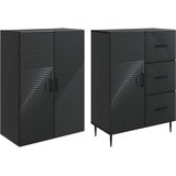  Set ormara 2 pcs Crna 66 x 34,5 x 89,5 cm Konstruirano drvo | Eponuda.com