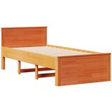  Knjižna postelja brez vzmetnice vošč. rjava 100x200 cm borovina, (21609306) | Shoptok.si