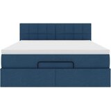  Otomanski krevet s madracem i LED plavi 140x190 cm tkanine | shoptok.hr