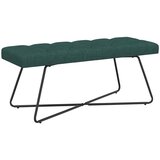  Klupa s gumbastim tkanjem Tamnozelena 110 x 40 x 46 cm Tkanina | shoptok.hr
