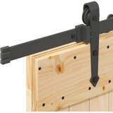  Klizna vrata NARVIK Prirodna i crna 100 x 210 cm (213,5 cm) | shoptok.hr