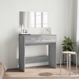  Toaletni stolić s ogledalom boja sivog hrasta 80x39x80 cm | shoptok.hr