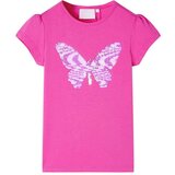  Dječja majica s širokim rukavima tamnoružičasta 92 | shoptok.hr