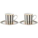 MAXWELL&WILLIAMS set skodelica za črno kavo Regency 100ml, črna, 2 kos, porcelan