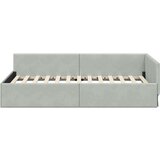 vidaXL Kutni okvir kreveta Ostalo s uzglavljem Svjetlosiva 80 x 200 cm | shoptok.hr