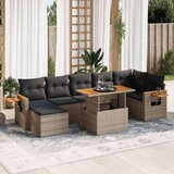 vidaXL 8-dijelni set vrtnih sofa od poliratana s jastucima sivi bagrem | shoptok.hr