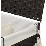  Košara za rublje s kotačima tamnosmeđa 60x35x60,5 cm od ratana | shoptok.hr