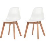 Furnova Jedilni stoli 2 kosa bela plastika, (21950343) | Shoptok.si