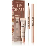 Makeup Revolution Lip Shape Kit set za ustnice odtenek Brown Nude 1 kos