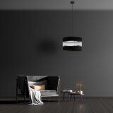  Luster na sajli HELEN 1xE27/15W/230V, prečnik 35 cm, crna/srebrna | Eponuda.com
