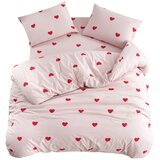 Mila Home Ružičasta posteljina za krevet za jednu osobu/za produženi krevet s uključenom plahtom/3-dijelna 160x220 cm Red Heart – | shoptok.hr
