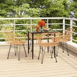  5-dijelni vrtni blagovaonski set od poliratana Smeđa 80 x 80 x 74 cm | shoptok.hr