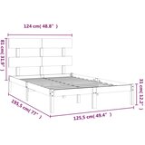  Okvir za krevet od masivnog drva 120 x 190 cm mali bračni | Eponuda.ba
