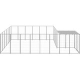 Pasji boks srebrn 12,1 m² jeklo, (20798957) | Shoptok.si