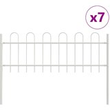  Ogradica za vrt s kružnim vrhom Bijela 11 9x0 6 m Čelik | shoptok.hr