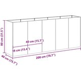 vidaXL Sadilnik Olive Green 200x40x80 cm Hladno valjano jeklo | Shoptok.si
