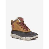 Geox Black-Brown Boys' Ankle Leather Boots with Artificial Fur Flexyper - Unisex | shoptok.hr