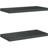  Zidne police 2 kom 50x23,5 cm crne nehrđajući čelik | Eponuda.ba