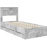  Krevetna konstrukcija s ladicama Betonski sivi 90 x 190 cm | Eponuda.com