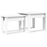  Set kavno mizico 2 pcs Bela Konstruiran les, (5000120318) | Shoptok.si