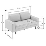 Atelier Del Sofa 2-Seat sofa sparrow 2 sunflower walnut | Eponuda.com