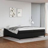 The Living Store Posteljni okvir črn 200x200 cm umetno usnje - Box Spring Posteljni Okvir, (21521586) Cene