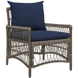  Vrtna stolica s jastukom Siva 73 x 61 x 77 cm poliratan | shoptok.hr