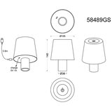 Globo Stolna lampa LED 1W 3.7V 6000K USB-C Yara crna | shoptok.hr