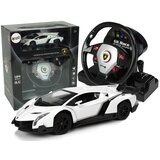  Licencirani auto na daljinsko upravljanje Lamborghini Veneno 2.4 G sa efektima - bijeli | shoptok.hr