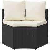  Set sofe 2 pcs Crna Solidno drvo akacije i poli ratan | shoptok.hr
