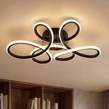 Nettlife sodobna črna LED stropna svetilka s cvetličnim dizajnom, 24 W, 3000 K, toplo bela, kovinska, za hodnik, (5000491433) Cene