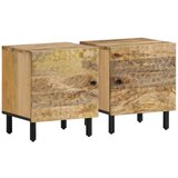 Furnova Nočna omarica 2 kosa 40x33x46 cm trdna borovina, (21926263) Cene