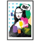  Plakat - Mona Lisa Pop-Art 60x90 Crni okvir s margom | shoptok.hr