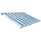 SUNFUN kazetna tenda (plavo-sivo-bež, boja stalka: srebrnosive boje, širina: 5 m, izvlačenje: 3 m) + bauhaus jamstvo 5 godina Cijene
