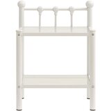 The Living Store Nočna omarica bela in prozorna 45x34,5x60,5 cm kovina in steklo - Nočna Omarica, (21420802) | Shoptok.si
